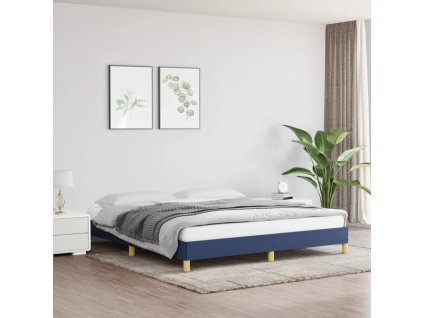 vidaXL Posteľný rám modrý 180x200 cm látka