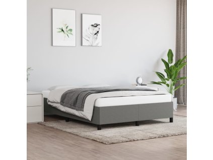 vidaXL Posteľný rám tmavosivý 140x200 cm látka