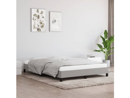 vidaXL Posteľný rám bledosivý 140x190 cm látka