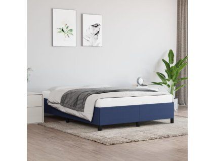 vidaXL Posteľný rám modrý 140x200 cm látka