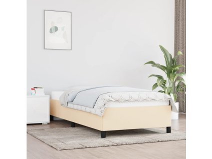 vidaXL Posteľný rám krémový 100x200 cm látka