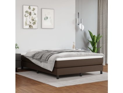 vidaXL Rám na boxspring posteľ, hnedý 140x200 cm, umelá koža