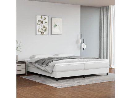 vidaXL Rám na boxspring posteľ, biely 200x200 cm, umelá koža