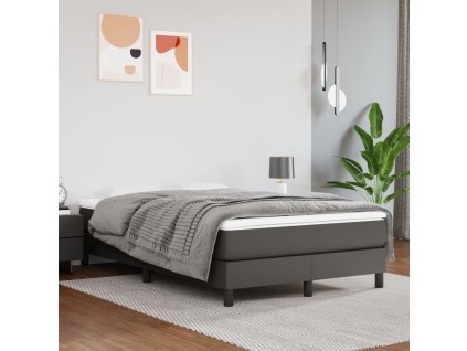 vidaXL Rám na boxspring posteľ, sivý 120x200 cm, umelá koža