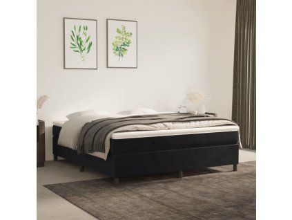 vidaXL Rám na boxspring posteľ čierny 180x200 cm zamat