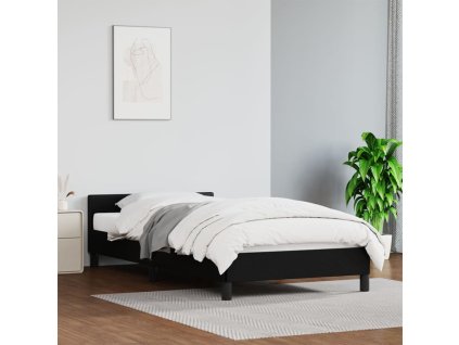 vidaXL Posteľný rám s čelom čierny 80x200 cm umelá koža