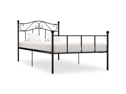 vidaXL Posteľný rám, čierny, kov 90x200 cm