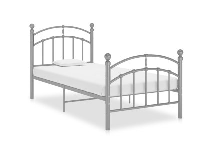 vidaXL Posteľný rám sivý kovový 100x200 cm