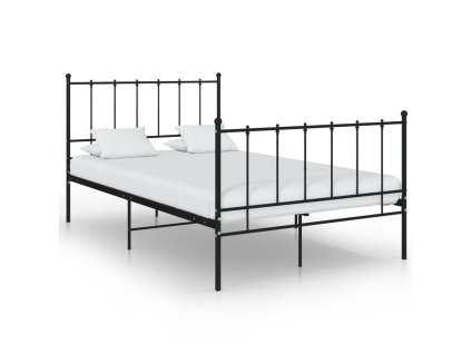 vidaXL Posteľný rám čierny kov 120x200 cm