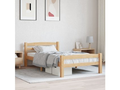 vidaXL Posteľný rám, borovicový masív 100x200 cm