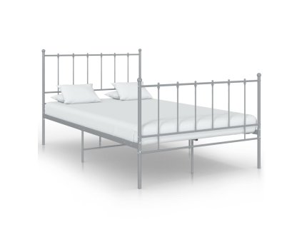 vidaXL Posteľný rám sivý kov 120x200 cm