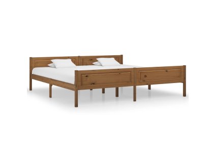 vidaXL Posteľný rám borovicový masív medovohnedý 200x200 cm