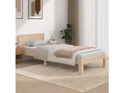 vidaXL Posteľný rám borovicový masív 90x200 cm