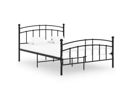 vidaXL Posteľný rám čierny kovový 200x200 cm