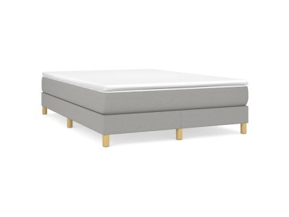 vidaXL Posteľný rám na boxspring bledosivý 140x200 cm látka