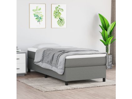 vidaXL Rám na boxspring posteľ tmavosivý 90x190 cm látka