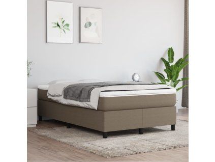 vidaXL Rám na boxspring posteľ sivohnedý 120x200 cm látka