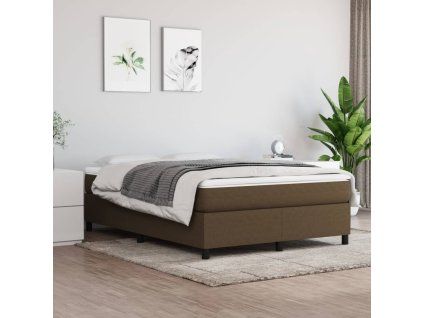 vidaXL Rám na boxspring posteľ tmavohnedý 140x200 cm látka