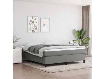 vidaXL Rám na boxspring posteľ tmavosivý 180x200 cm látka