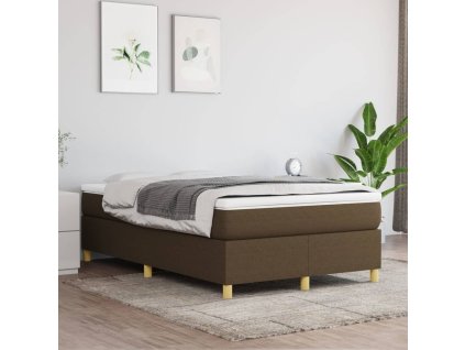 vidaXL Rám na boxspring posteľ tmavohnedý 120x200 cm látka