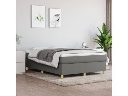 vidaXL Rám na boxspring posteľ tmavosivý látka 100x200 cm