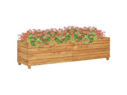 vidaXL Vyvýšený záhon 150x40x38 cm, recyklované tíkové drevo a oceľ