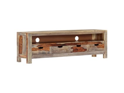 vidaXL TV stolík 130x30x40 cm masívne sheeshamové drevo