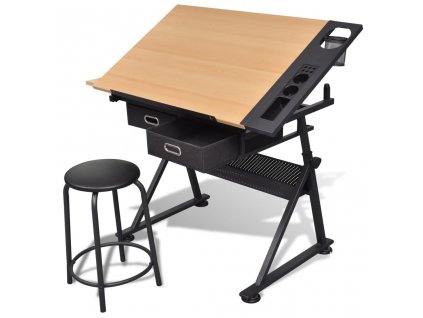 Stôl na kreslenie Draftsmen so sklopnou doskou a stoličkou