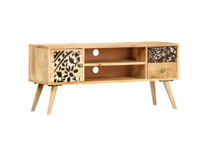 vidaXL TV skrinka 100x30x45 cm masívne mangovníkové drevo