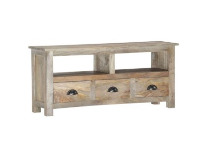 vidaXL TV skrinka 110x30x50 cm mangovníkový masív