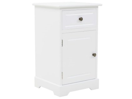 vidaXL Nočný stolík, MDF a borovicové drevo 35x32x59 cm