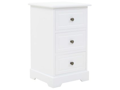 vidaXL Nočný stolík, MDF a borovicové drevo 35x32x59 cm