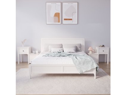 vidaXL Nočné stolíky 2 ks biele 79,5x38x65,5 cm masívna borovica