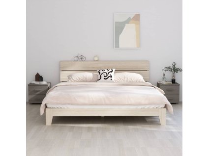 vidaXL Nočné stolíky HAMAR 2 ks, svetlosivé 40x35x44,5 cm, borovica