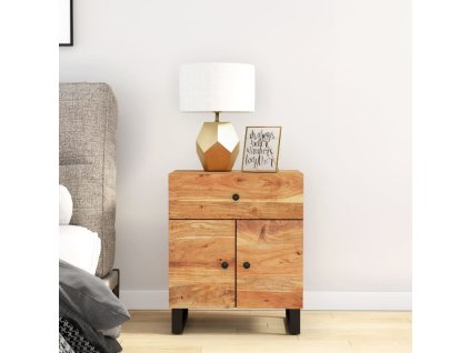 vidaXL Nočná skrinka 50x33x60 cm masívna akácia a spracované drevo