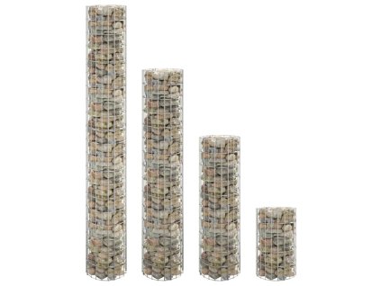 vidaXL Kruhové gabiónové vyvýšené záhony 4 ks Ø30x50/100/150/200 cm