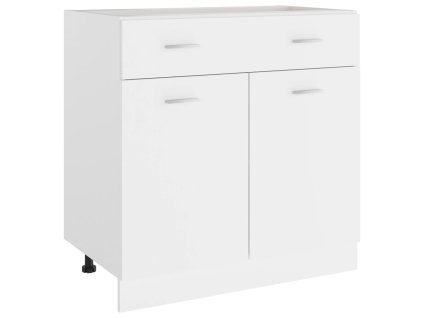 vidaXL Spodná skrinka+zásuvka, biela 80x46x81,5 cm, kompozitné drevo