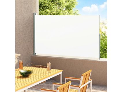vidaXL Zaťahovacia bočná markíza na terasu 200x300 cm, krémová