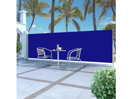 vidaXL Zaťahovacia bočná markíza modrá 160 x 500 cm