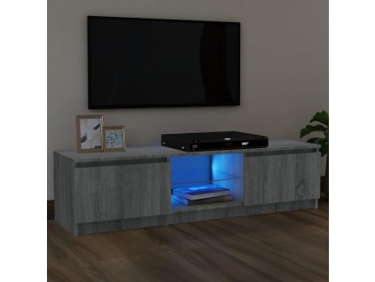 vidaXL TV skrinka s LED, sivý dub sonoma 120x30x35,5 cm