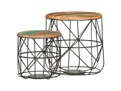 vidaXL Konferenčné stolíky 2 ks, recyklovaný masív