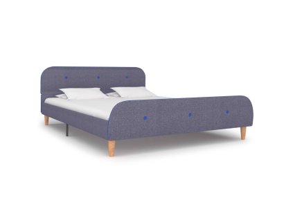 vidaXL Posteľný rám, svetlosivý, látka 140x200 cm