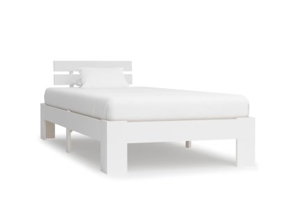 vidaXL Posteľný rám, biely, borovicový masív 90x200 cm