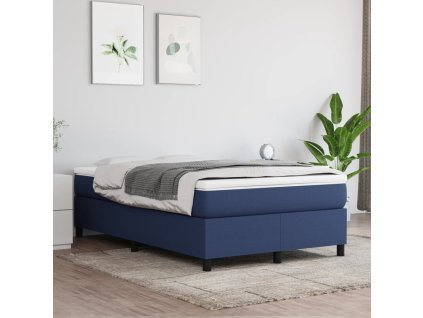 vidaXL Rám na boxspring posteľ modrý 120x200 cm látka