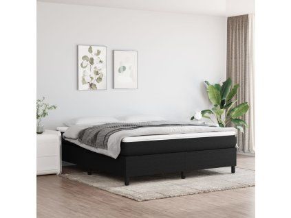 vidaXL Rám na boxspring posteľ čierny látka 180x200 cm