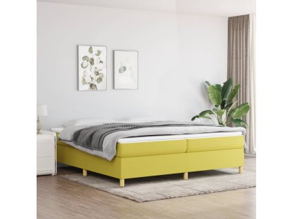 vidaXL Rám na boxspring posteľ zelený 200x200 cm látka