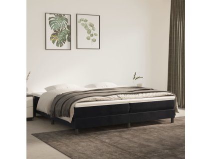 vidaXL Rám na boxspring posteľ čierny 200x200 cm zamat