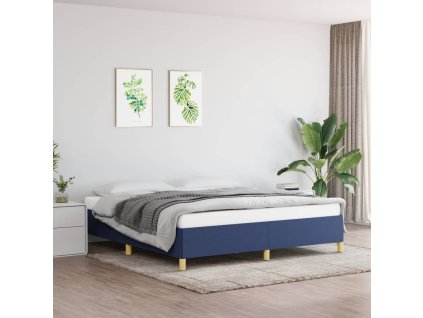 vidaXL Rám na boxspring posteľ modrý 180x200 cm látka
