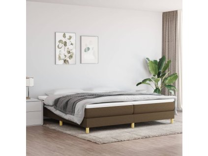 vidaXL Rám na boxspring posteľ tmavohnedý 200x200 cm látka