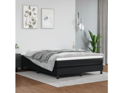 vidaXL Rám na boxspring posteľ, čierny 140x190 cm, umelá koža